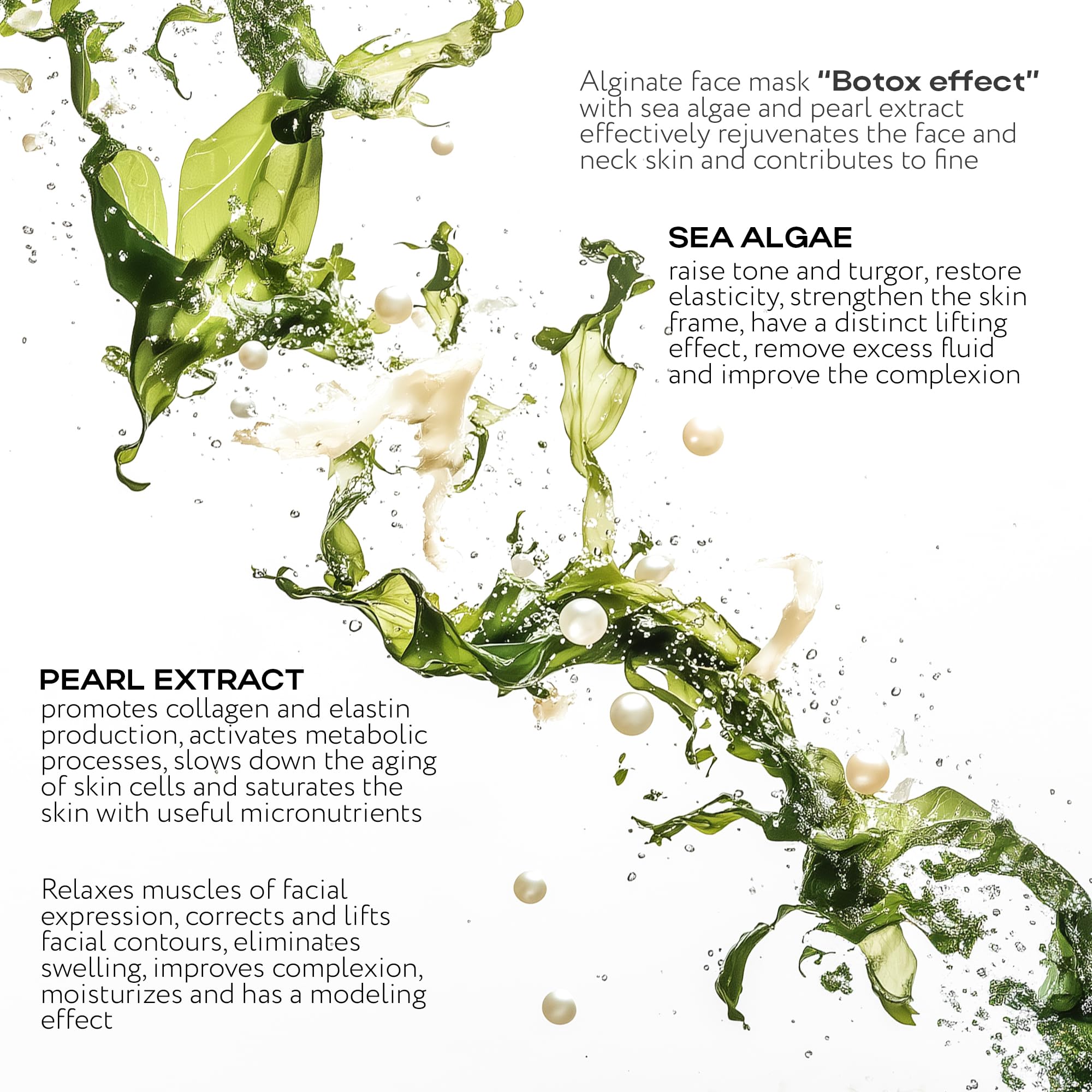 NSC chlorella seaweed glow close up suggests improved firmness
