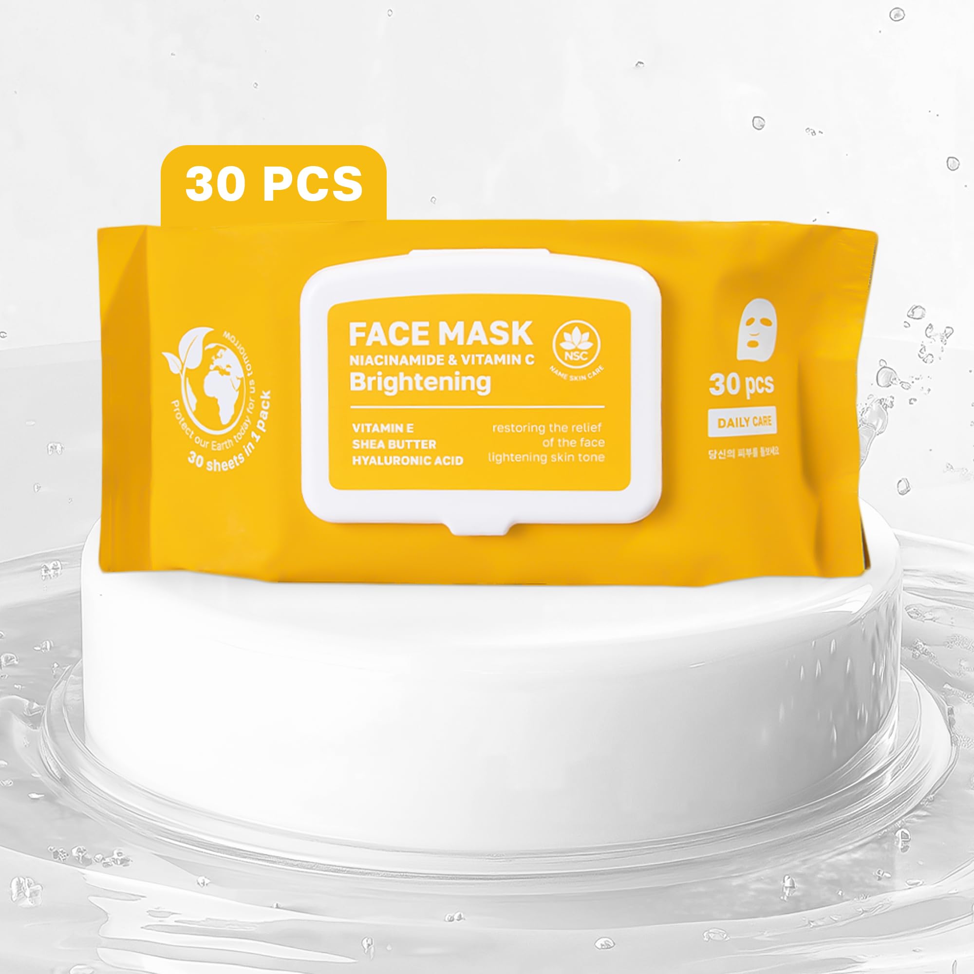 NSC Niacinamide and Vitamin C mask pack for daily hydrating care.