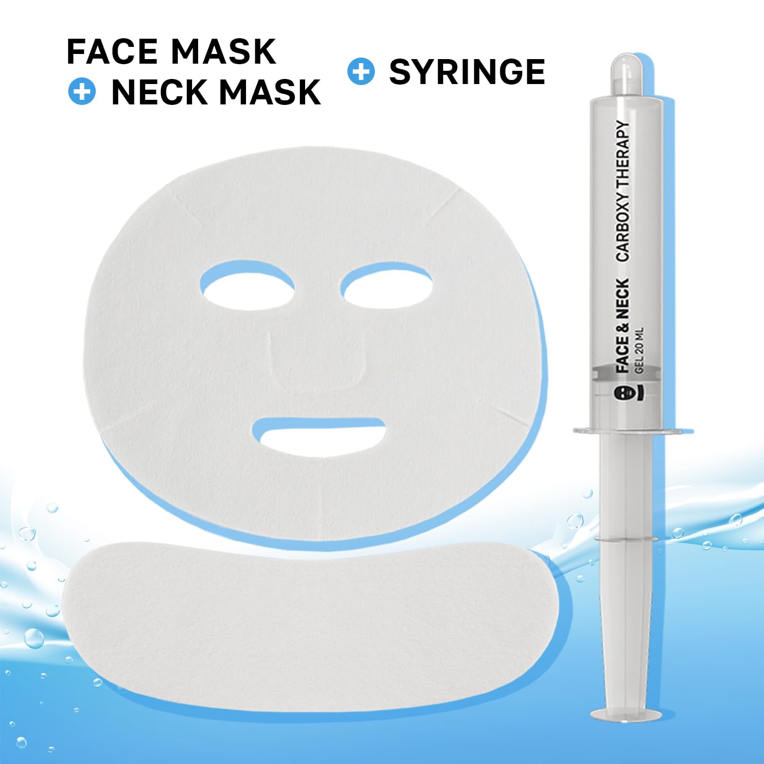 NSC Name Skin Care sheet mask placed on the face for hydration.