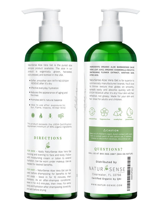 NaturSense Aloe Gel on face application showcases lightweight hydration and soothing feel.
