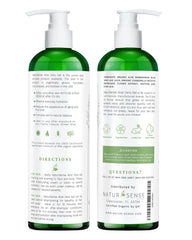 NaturSense Aloe Gel on face application showcases lightweight hydration and soothing feel.