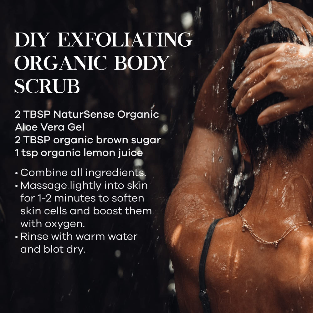 NaturSense Aloe Gel packaging focuses on quality ingredients and unscented formula.