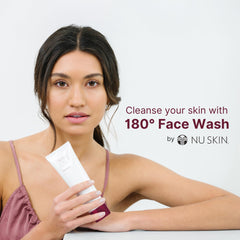 Nu Skin 180° Face Wash with grape seed extract offers antioxidant support.