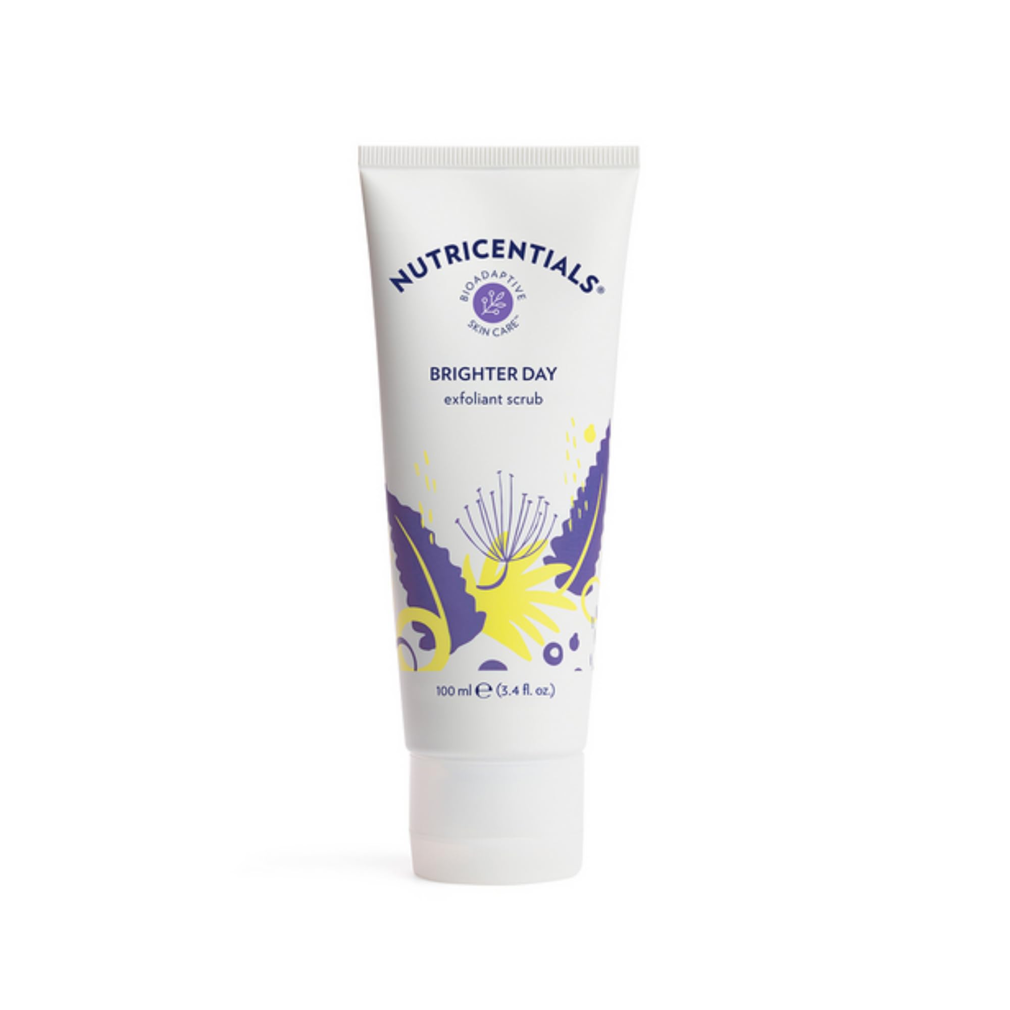 Nu Skin Brighter Day Exfoliant Scrub with pomegranate enzymes for radiant skin preparation