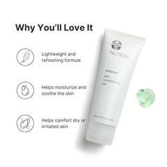 Nu Skin Enhancer Gel dispense demonstrates quick, mess-free application.