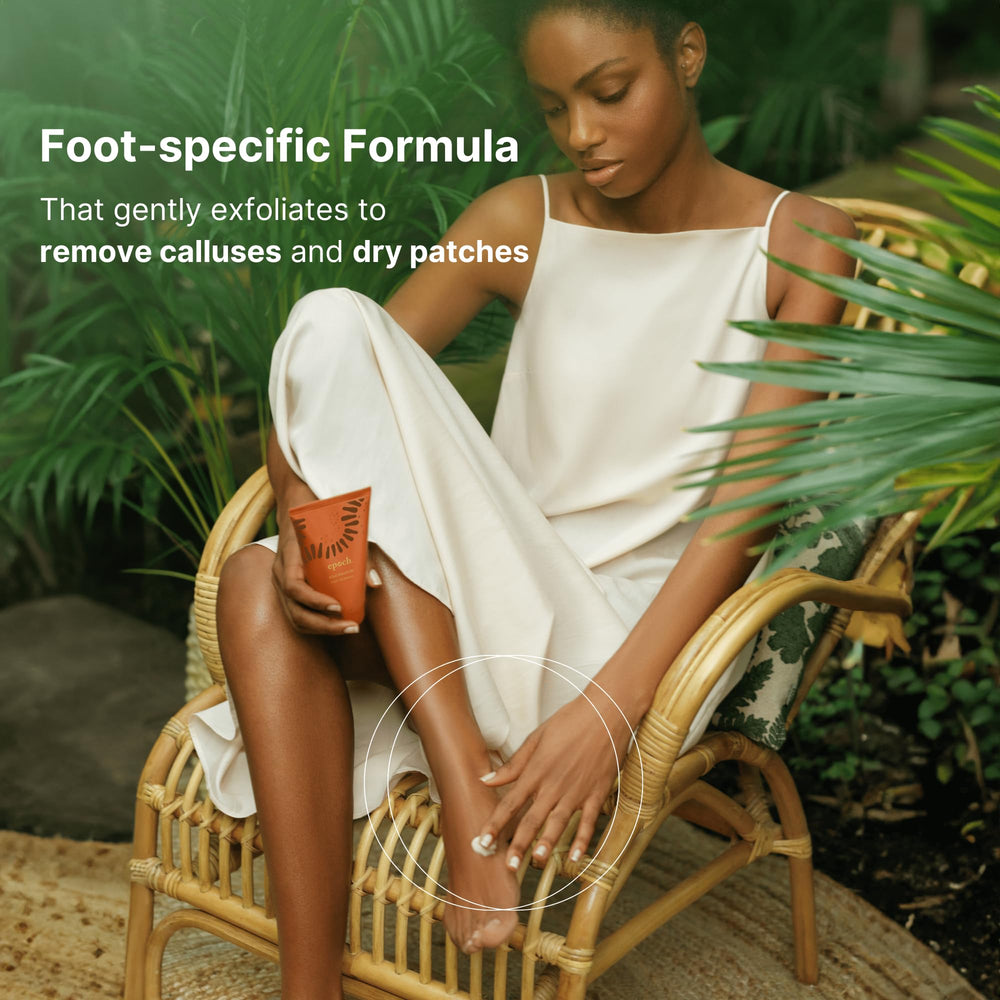 Nu Skin Epoch Sole Solution foot care for rough heels in action.