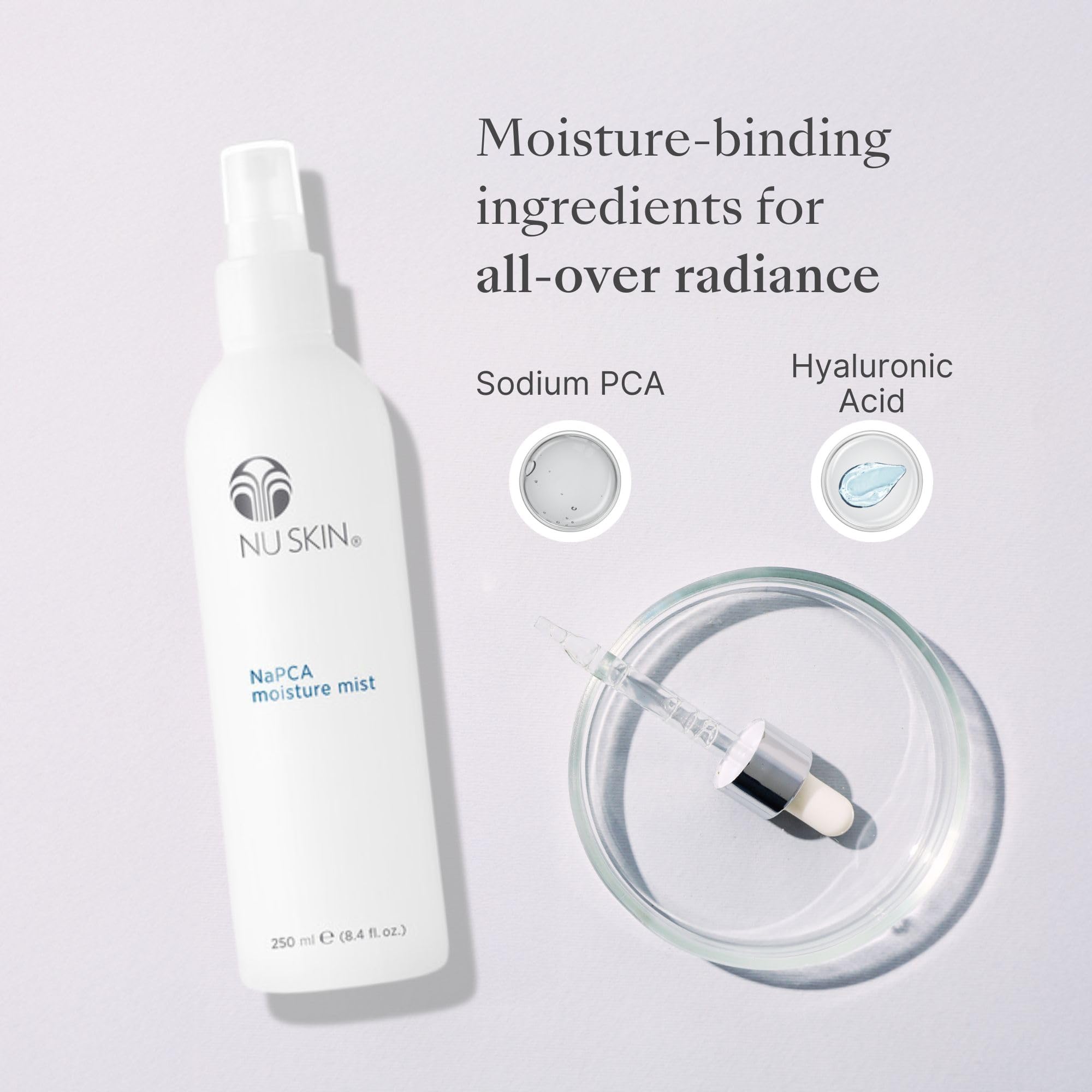 Nu Skin NaPCA Moisture Mist moisturizes body and enhances skin softness
