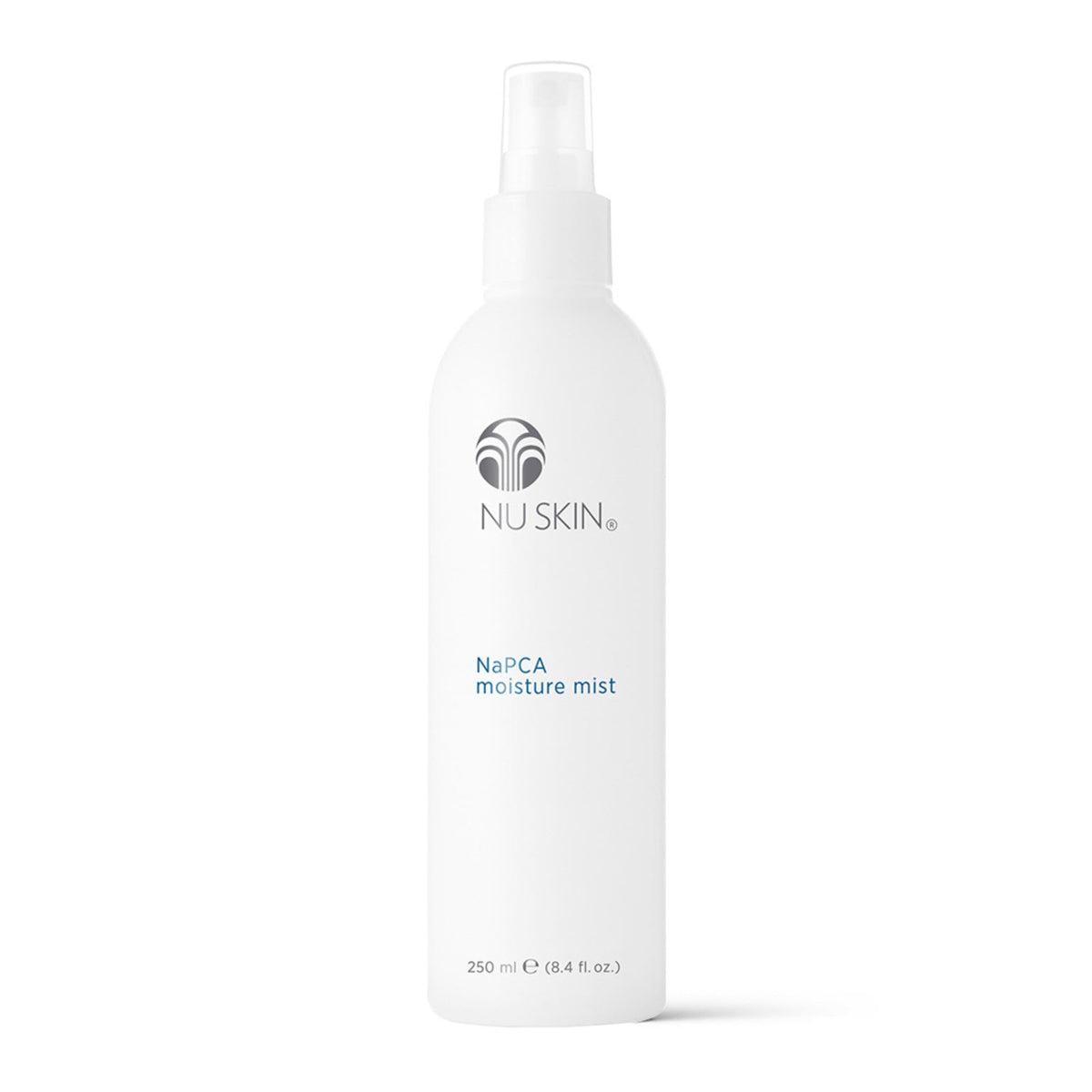 Nu Skin NaPCA Moisture Mist bottle front view for daily face and body hydration.