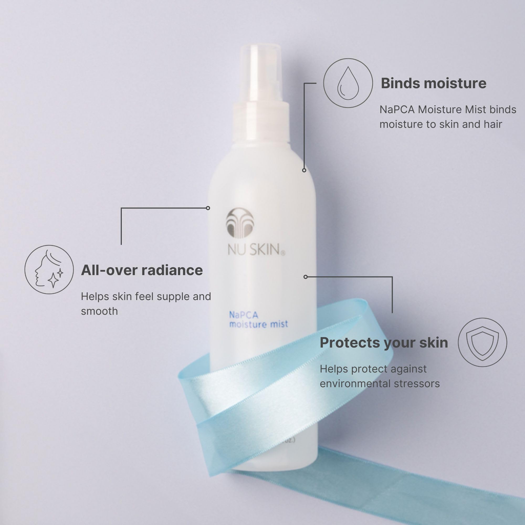 Nu Skin NaPCA Moisture Mist cooling mist ready for refrigerator chilling.