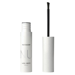 Nu Skin Nu Colour Lash + Brow Serum bottle shown for daily lash and brow care.