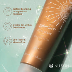 Nu Skin Sunright Insta Glow Self Tanner Gel low-odor technology for daily use