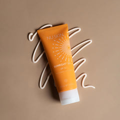 Close-up of Nu Skin Sunright SPF 50 packaging for easy use