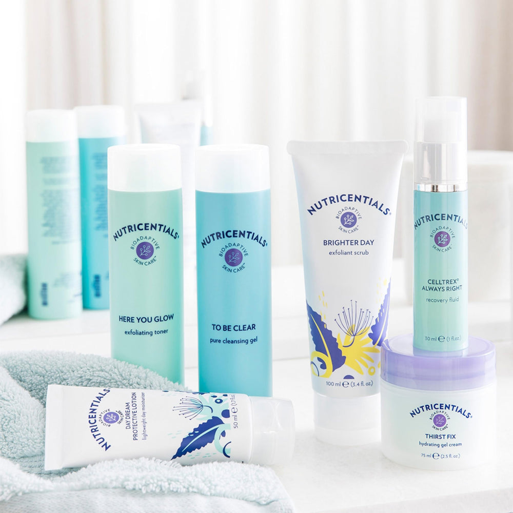 Nu Skin ThirstFix cooling effect visible during gentle application.