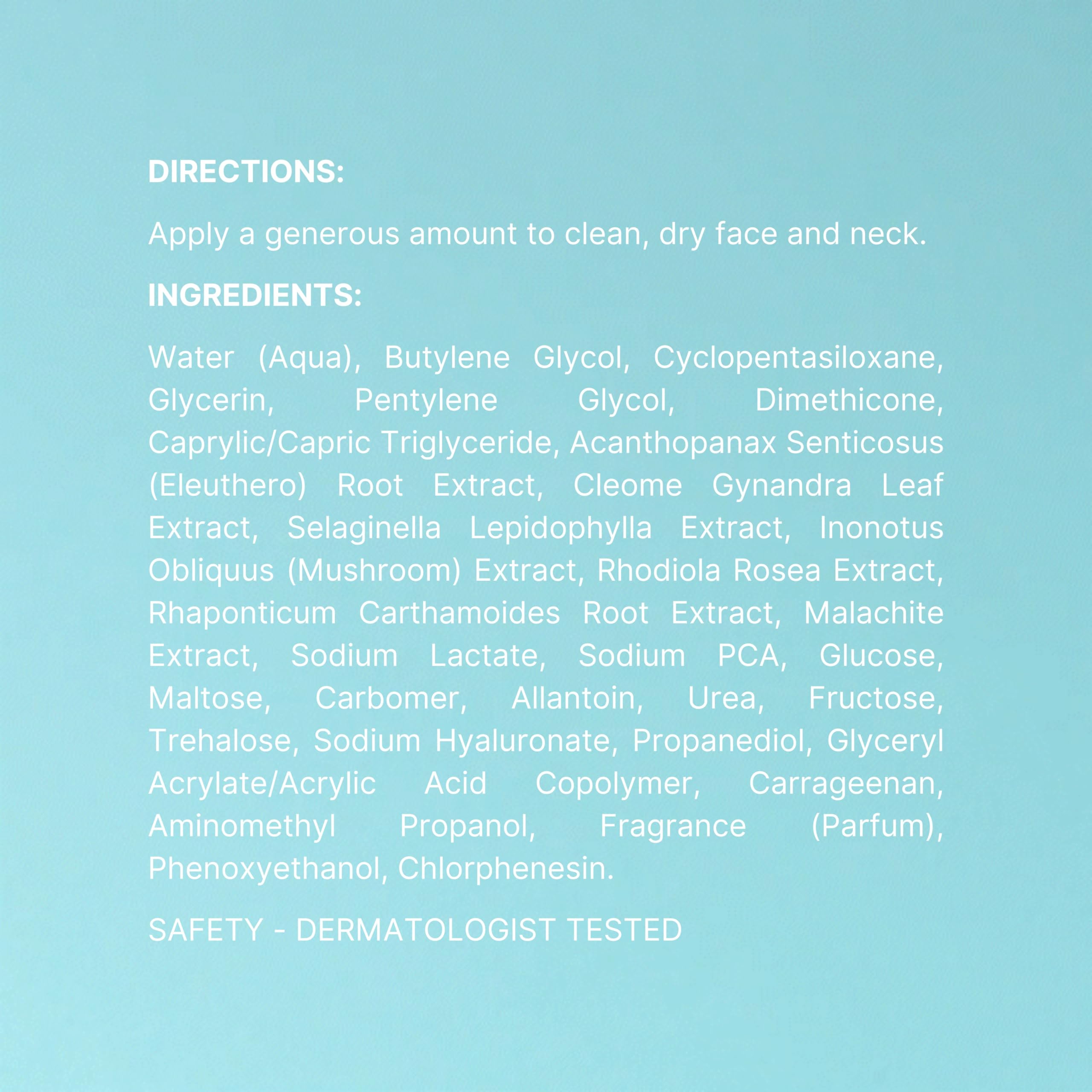 Nu Skin ThirstFix gel cream on clean face during application for quick hydration.