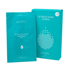 Nu Skin Ultimate Mask Waterfull bottle close-up for refreshing hydration.