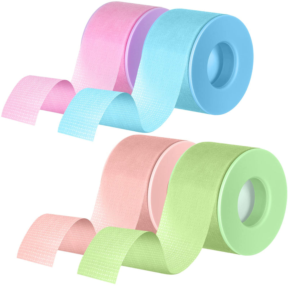 Nuanchu four-rolls lash tape for eyelash extensions offers stable placement during applications.