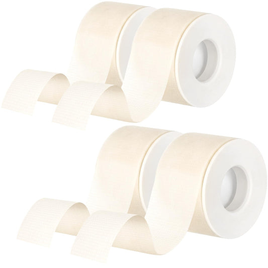 Nuanchu lash tape 4-rolls white: breathable, skin-friendly isolation for eyelash extensions.
