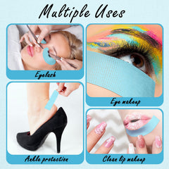 Nuanchu lash tape blue roll can be cut or shaped for a custom fit.