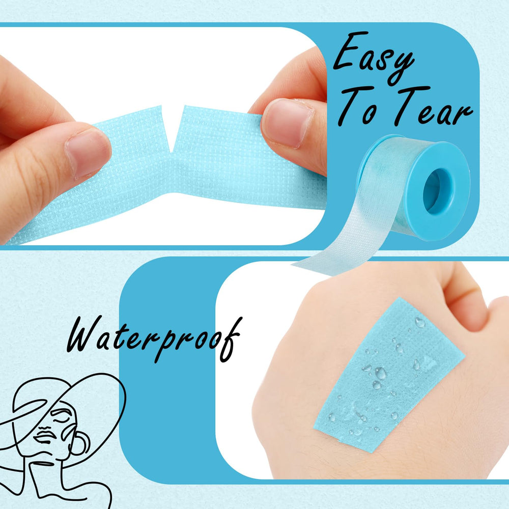 Nuanchu lash tape blue roll ideal for salon or DIY lash extensions.