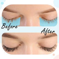 Nuanchu lash tape blue roll applied for breathable, comfortable lash prep.