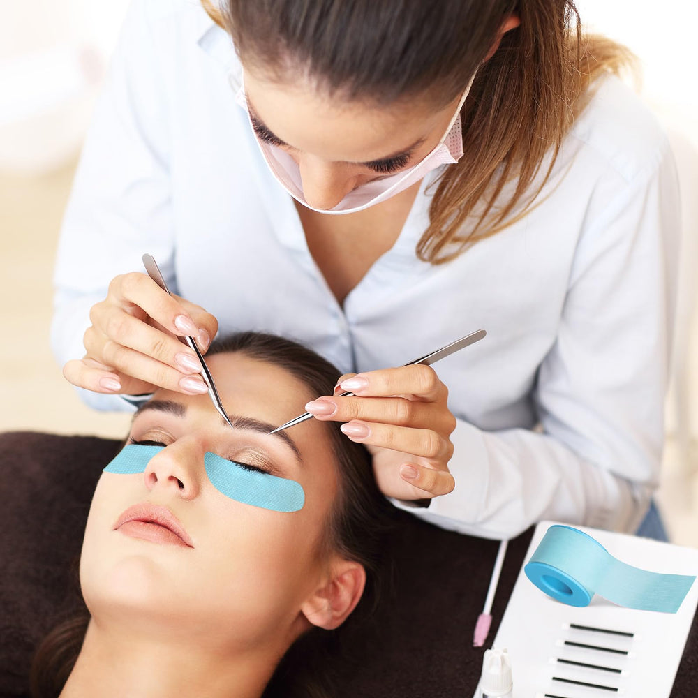 Nuanchu lash tape blue roll supports travel makeup kits and on-the-go routine.