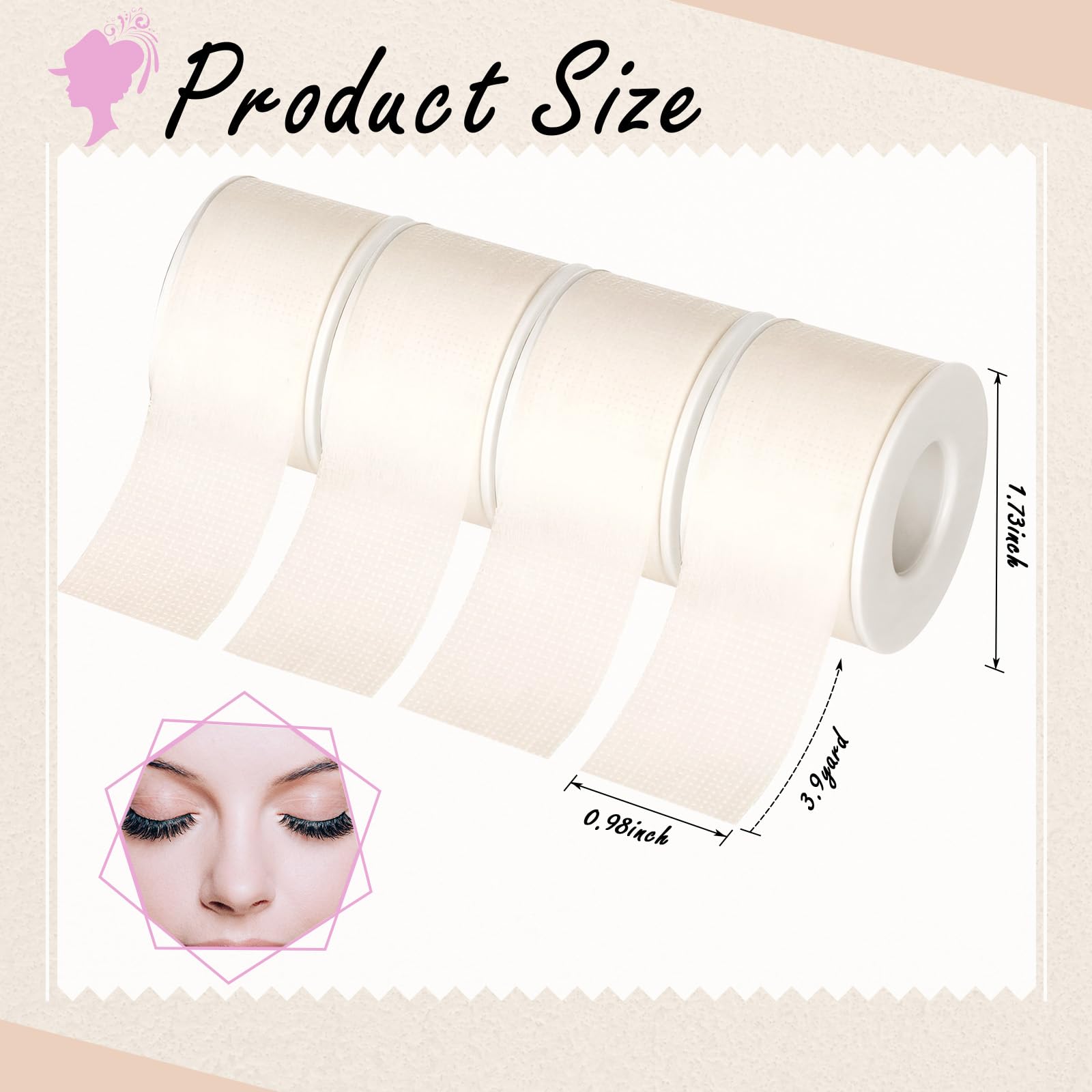 Nuanchu lash tape breathable material: gentle hold for precise lash placement during extensions.