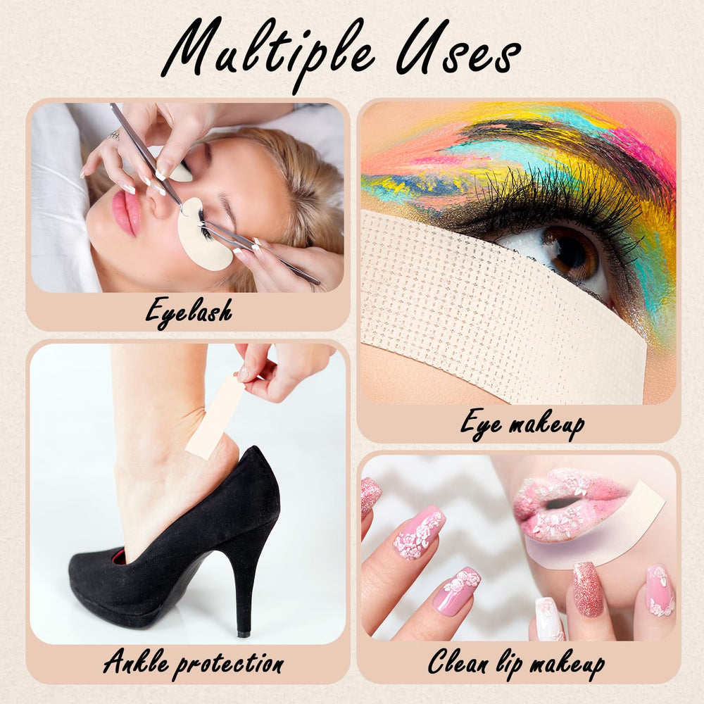 Nuanchu lash tape for eyelash extensions: versatile use in salons and at home.