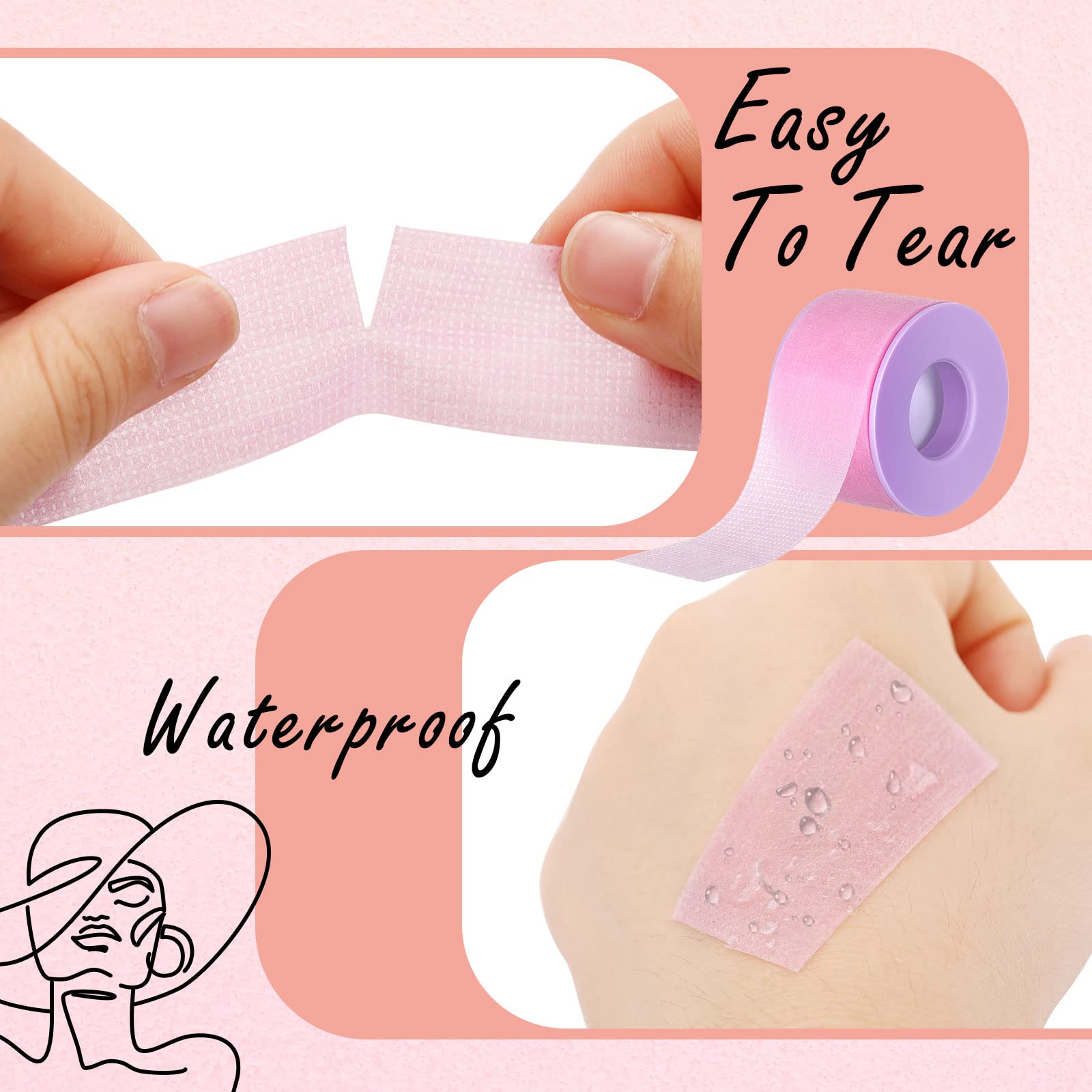 Nuanchu versatile lash tape suitable for eyelash extensions and makeup.