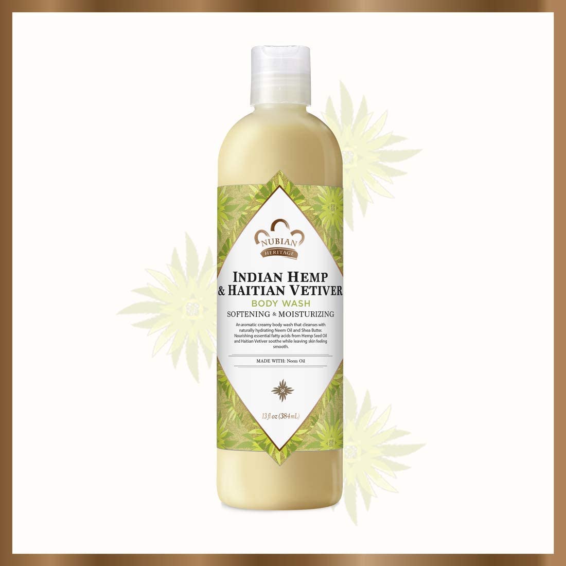 Nubian Heritage organic ingredients label emphasizing certified organic ingredients.