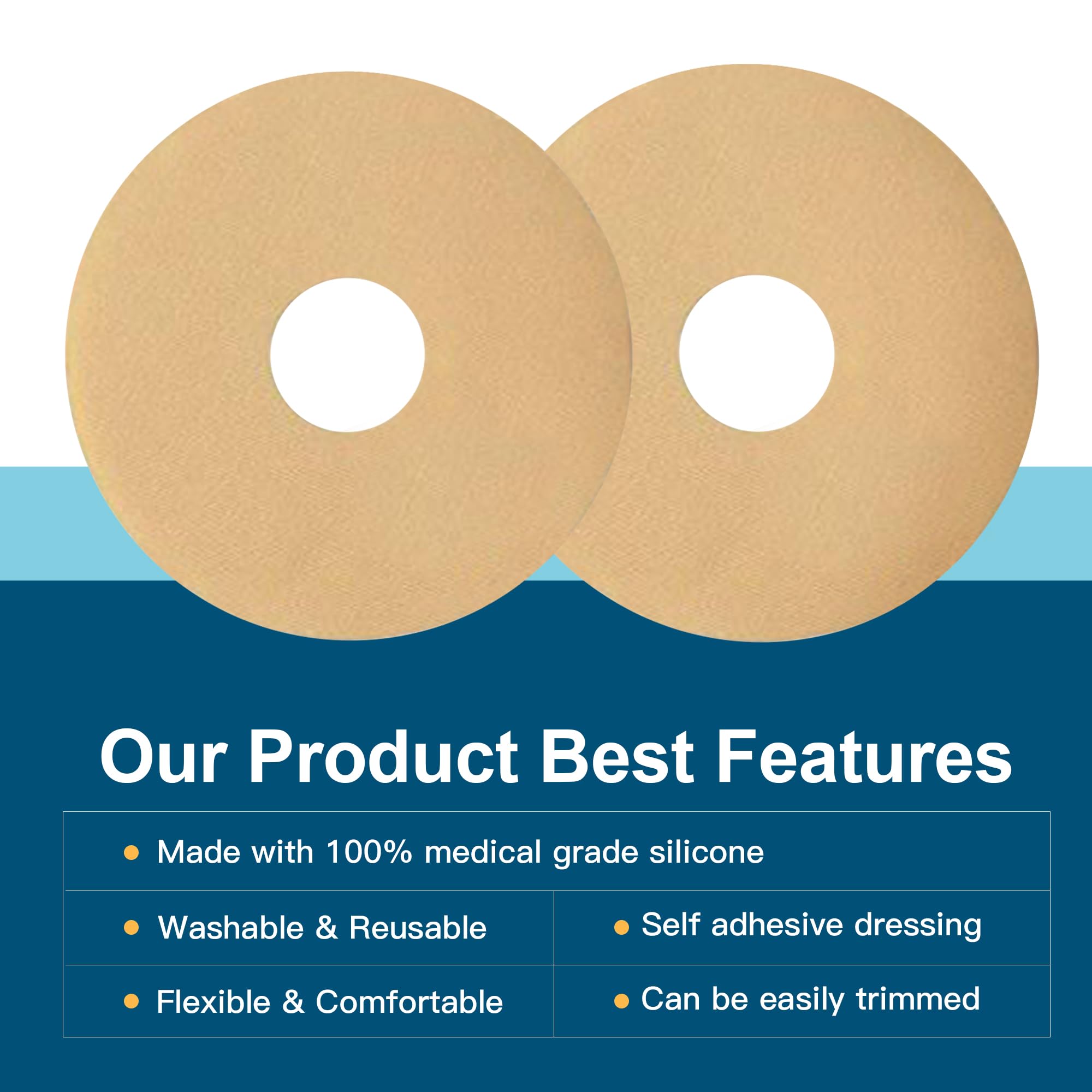 Nubical breast scar sheets can be cut to fit for a customized coverage.