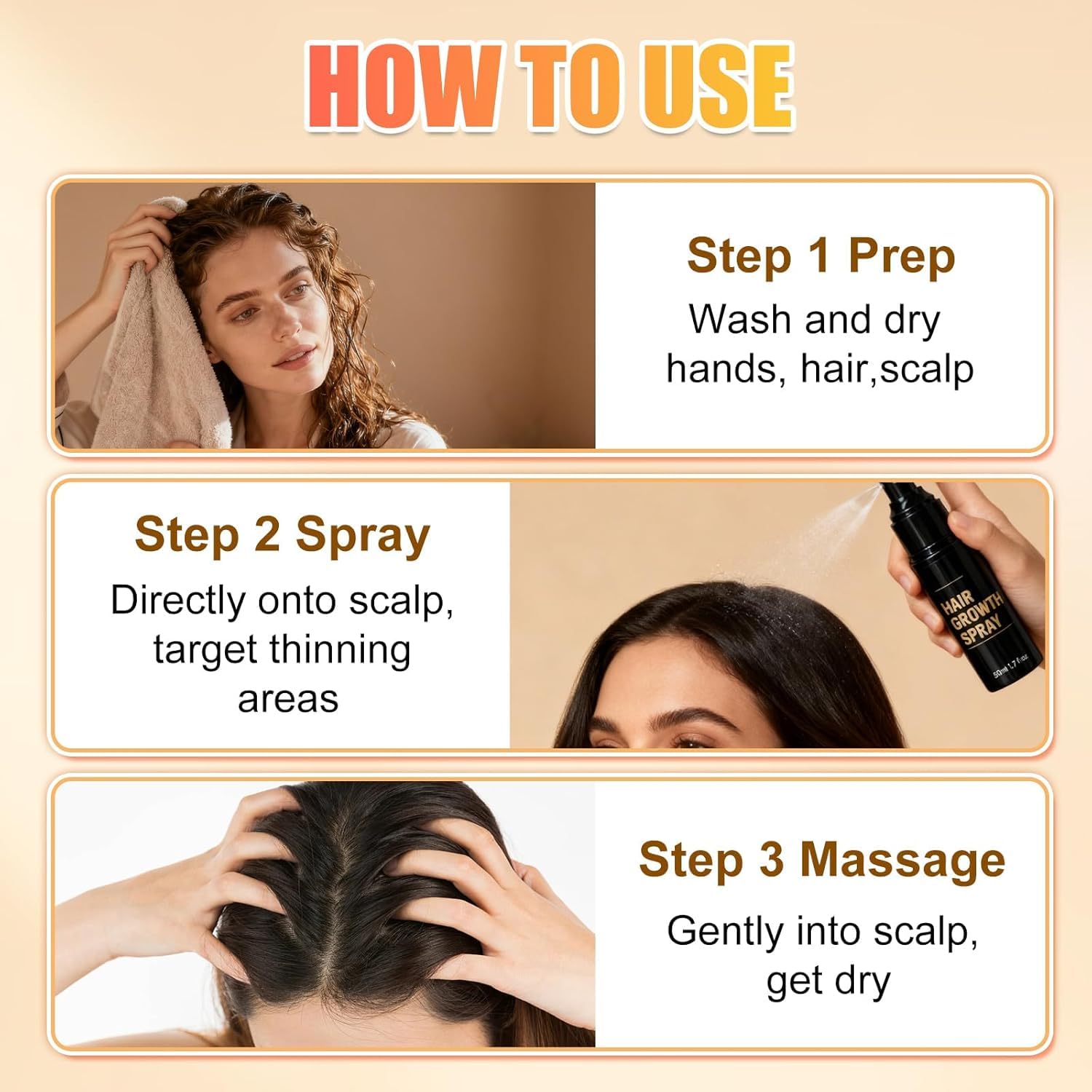 Nuckhuce packaging front displays all hair types suitability