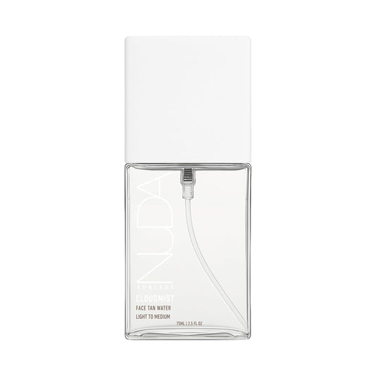 Nuda CloudMist Face Tan Water bottle for easy on-the-go gradual glow.