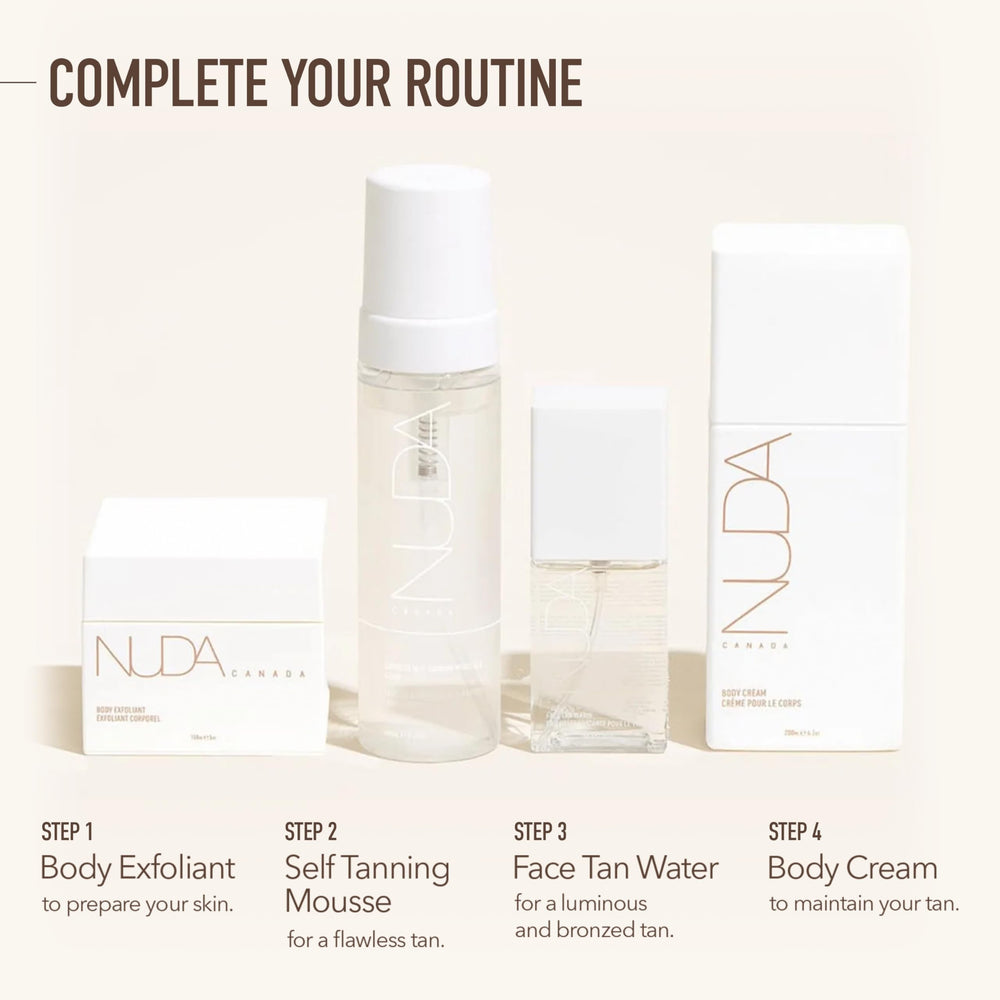 Nuda CloudMist Face Tan Water offers watermelon scent and transfer-free formula.