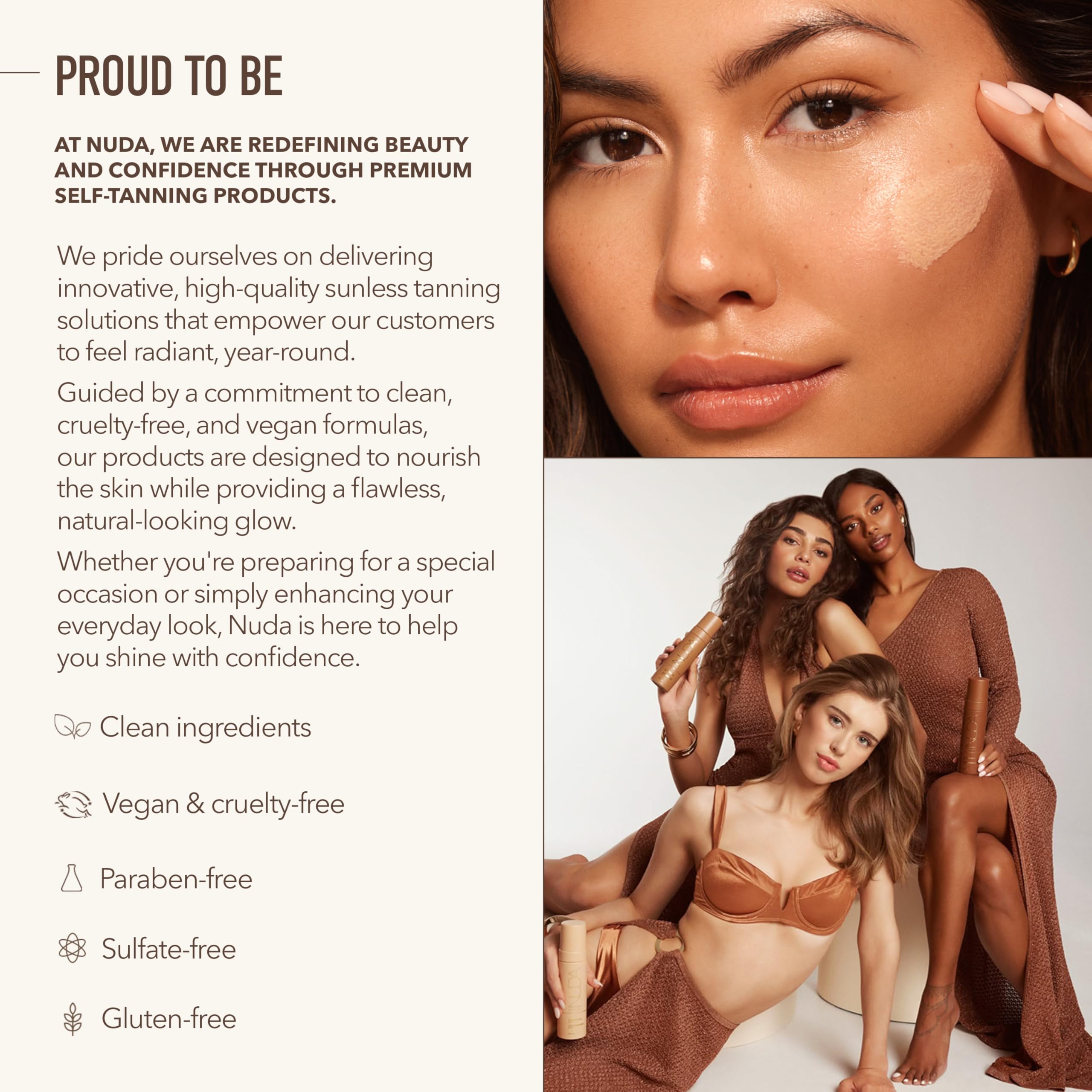 Nuda Ultra Dark BronzeFoam packaging highlights Canadian brand commitment