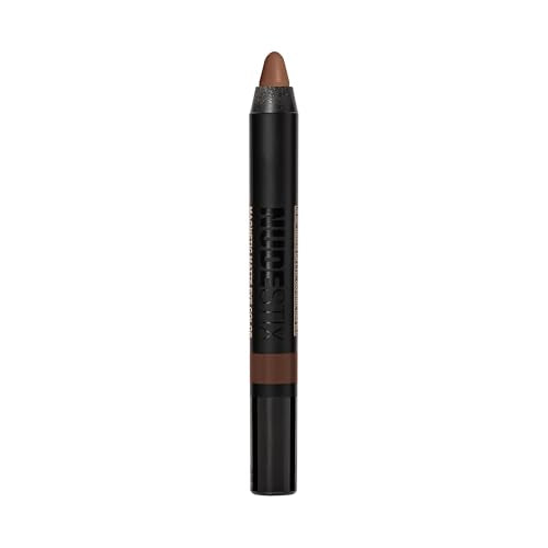 Nudestix Magnetic Matte Eye Color Chocolate application demonstrates easy glide for quick eye definitions