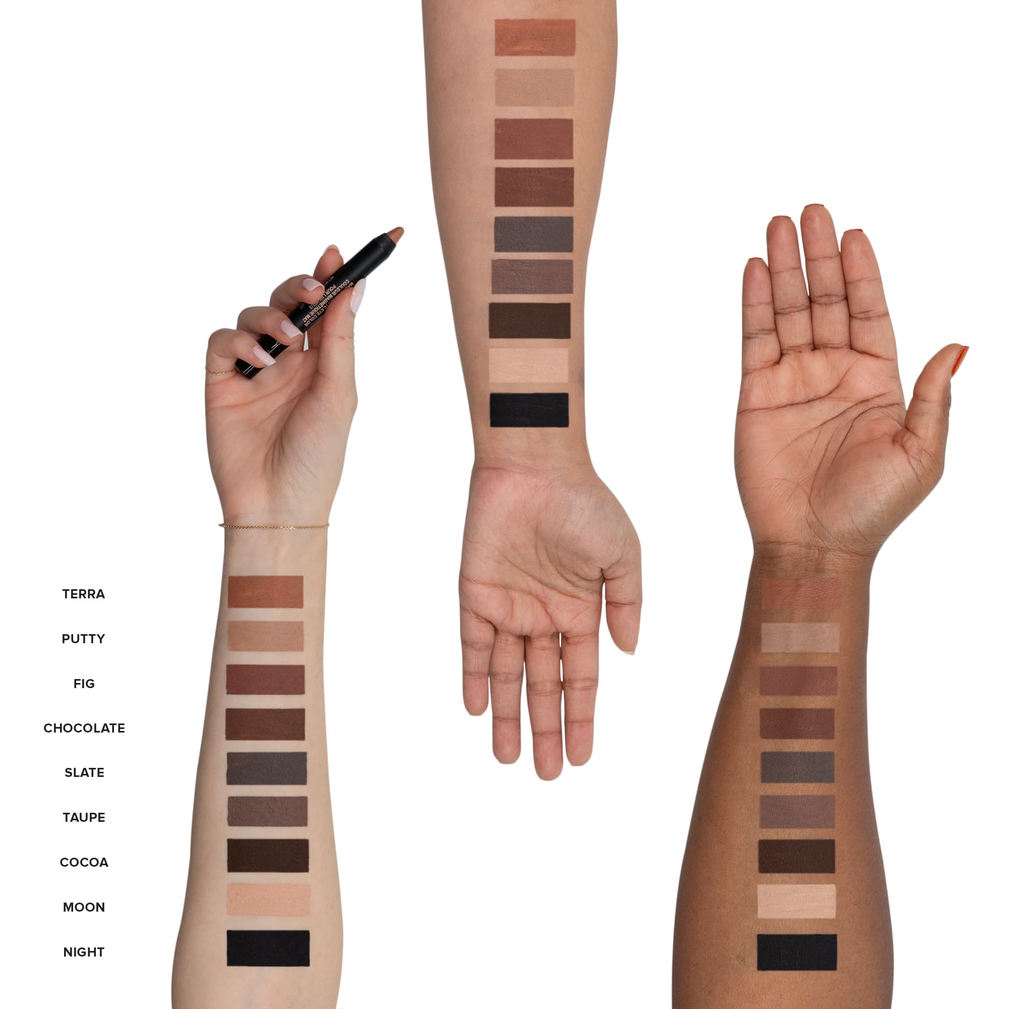 Nudestix Magnetic Matte Eye Color Chocolate creamy texture invites effortless blending