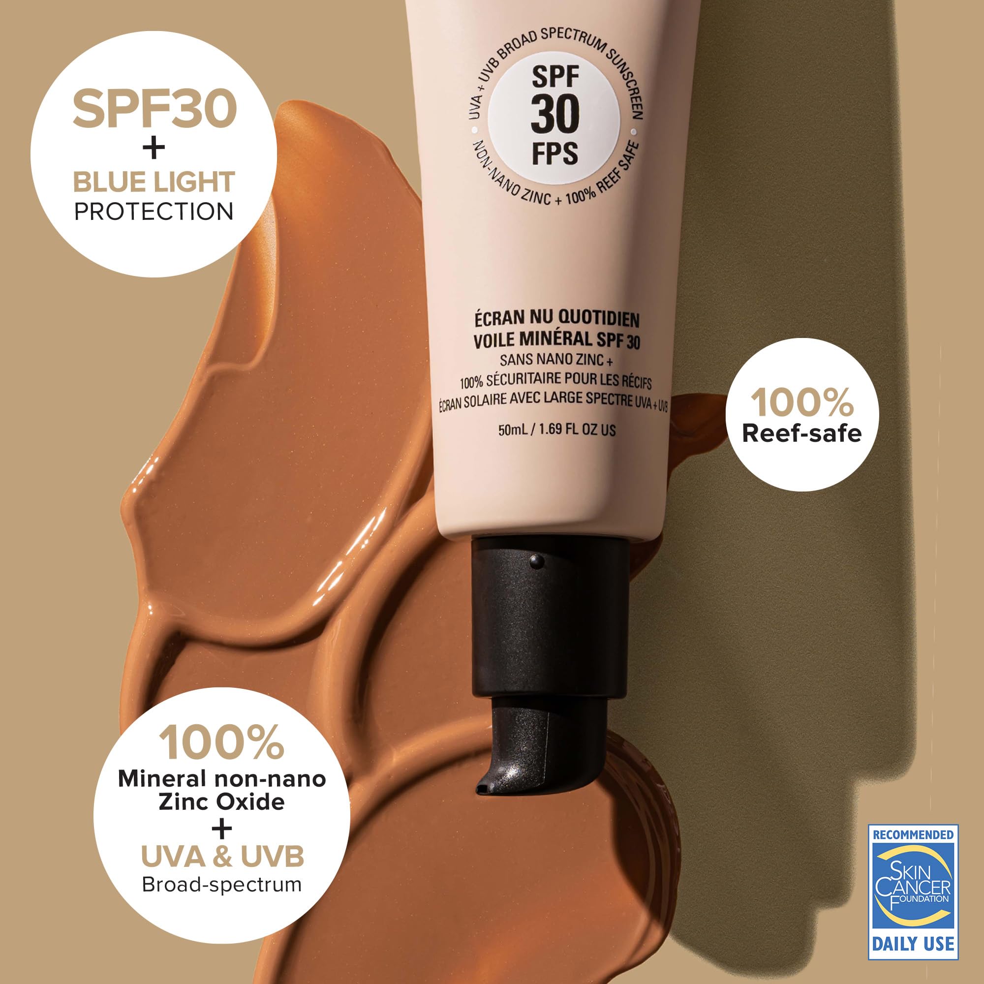 Nudestix Nudescreen outer packaging close-up emphasizes clean, vegan formula.