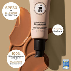 Nudestix Nudescreen outer packaging close-up emphasizes clean, vegan formula.