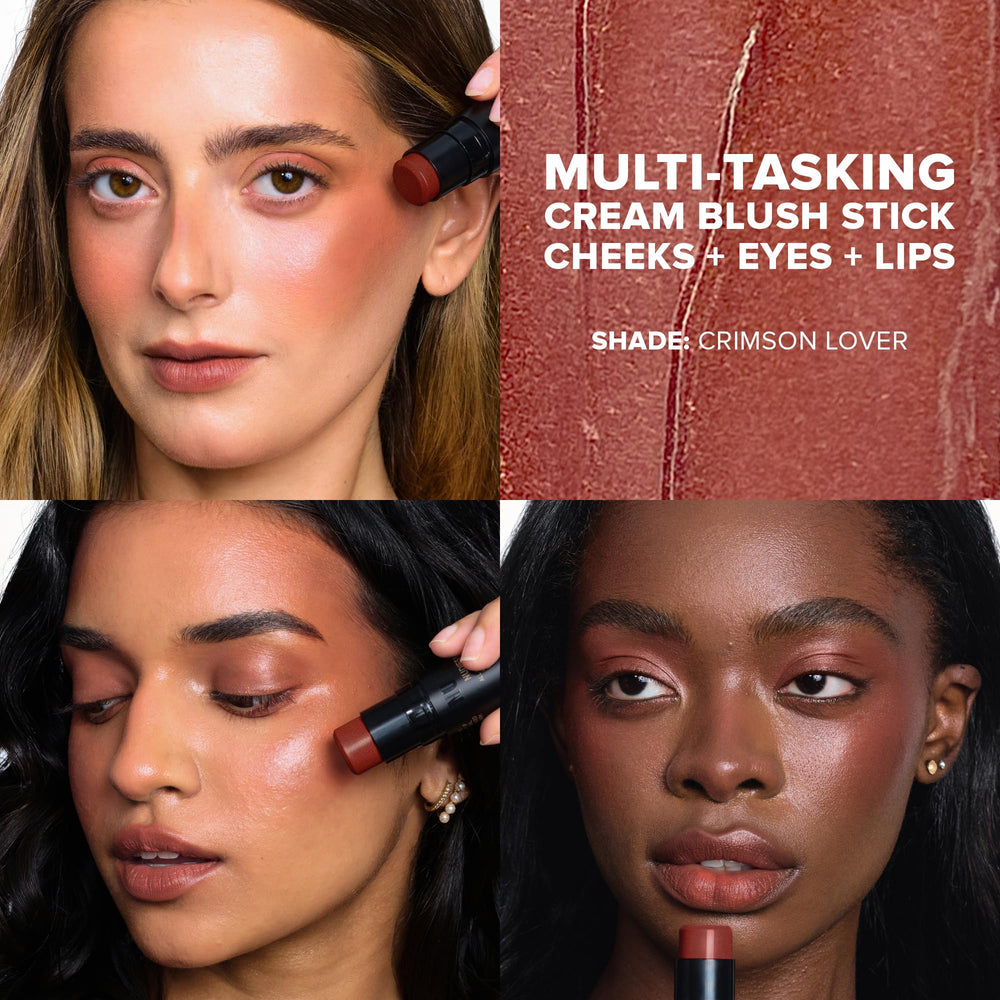 Nudestix Nudies Bloom cheek swatch shows sheer, dewy glow for everyday radiance.