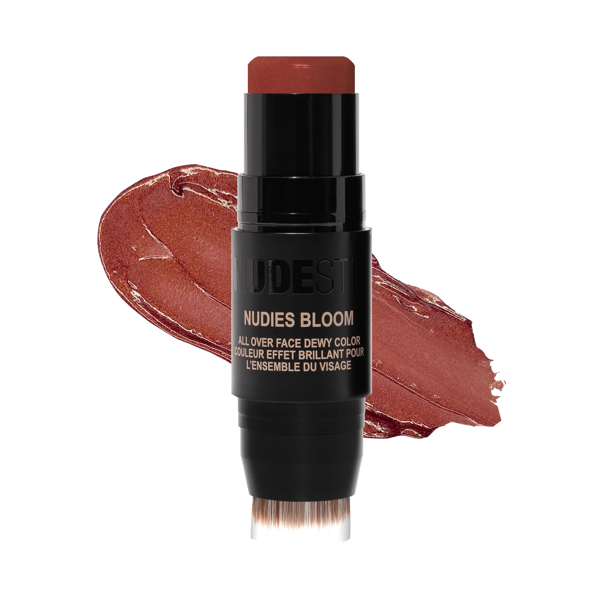 Nudestix Nudies Bloom Crimson Lover tin with built-in brush for quick, all-in-one color.