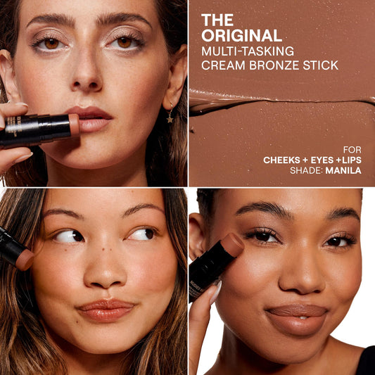 Nudestix Nudies Bronze built-in brush for effortless blending on cheeks and lids