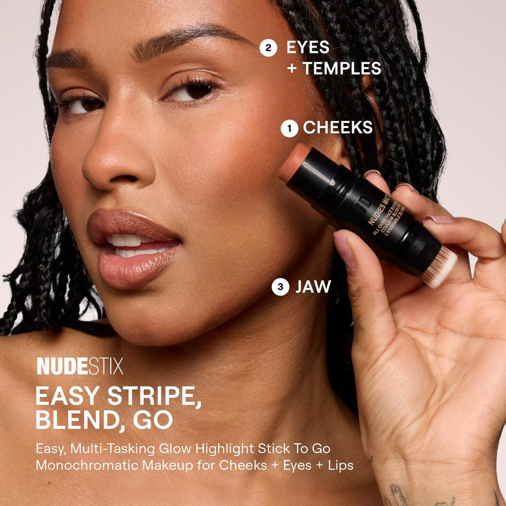 Nudestix Nudies Bronze applied to bare skin for natural contour and warmth