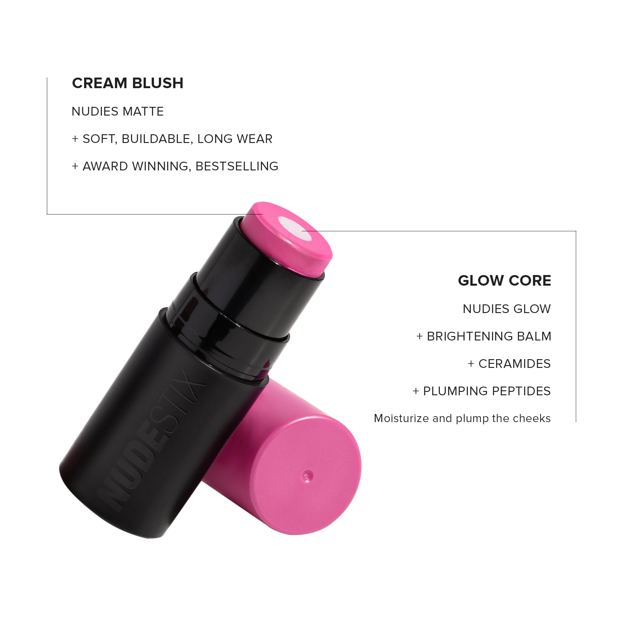 Travel-friendly Nudestix packaging with compact case