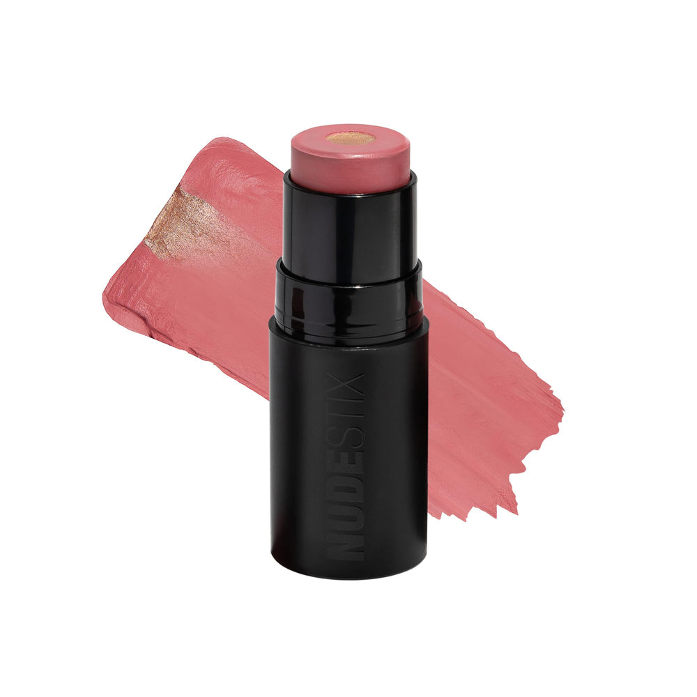 Nudestix Nudies Matte + Glow Core Pink Ice outer shows dual finish for blush and glow