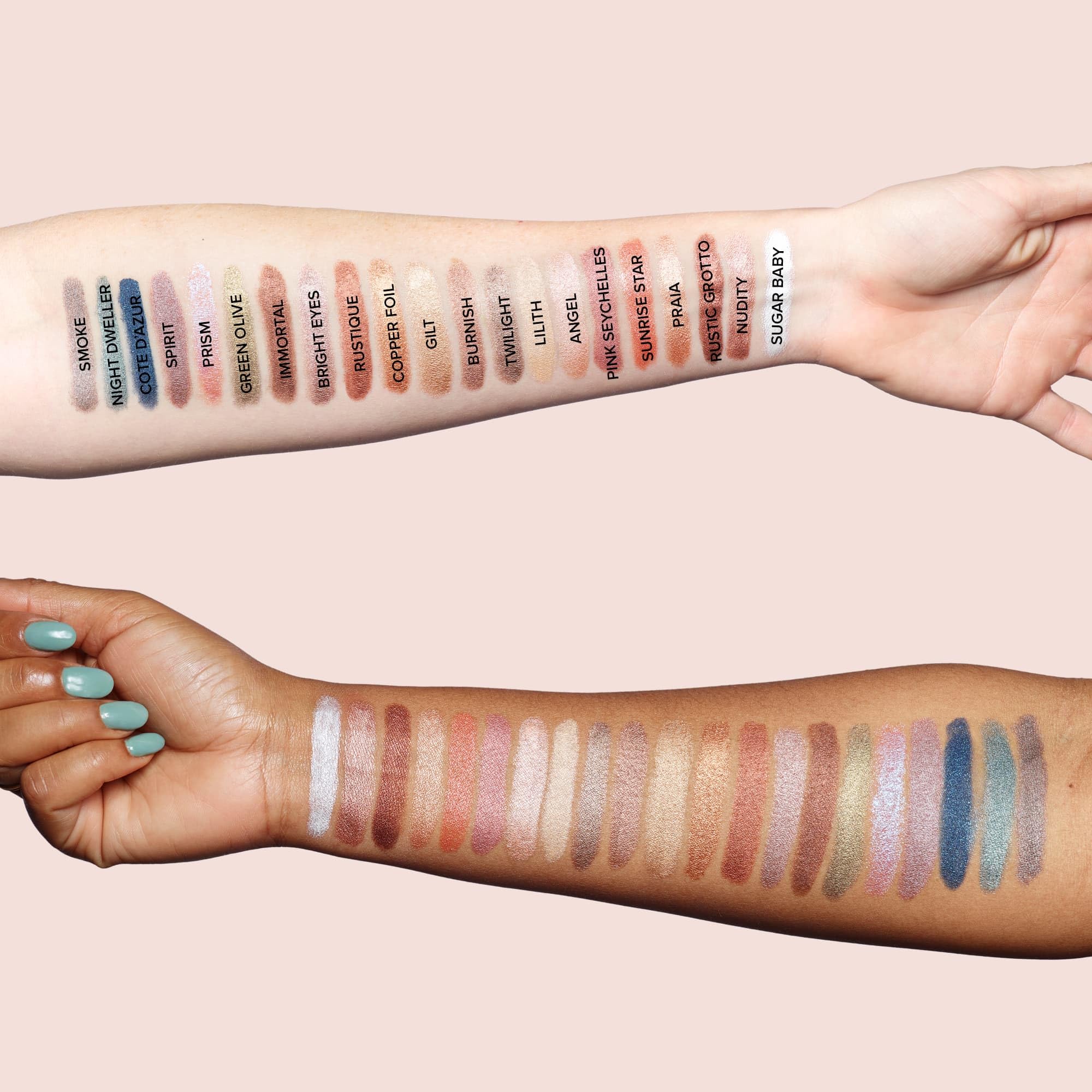 Nudestix Rustique satin finish on lids lasting up to 11 hours