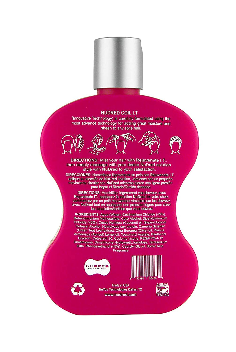 NuDred Coil I.T. hair application shows creamy formula for twist-outs