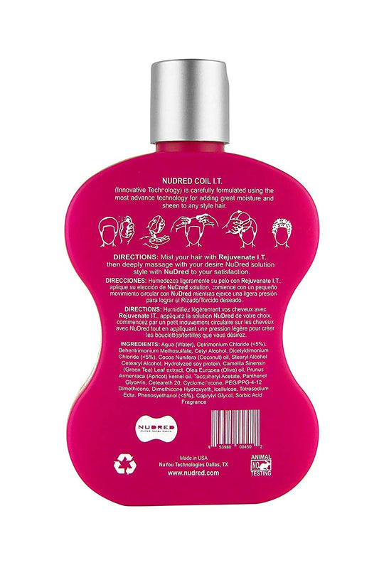 NuDred Coil I.T. hair application shows creamy formula for twist-outs