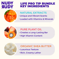 Nudy Rudy Hunny Bunny soap puck featuring honey notes and a warm lather