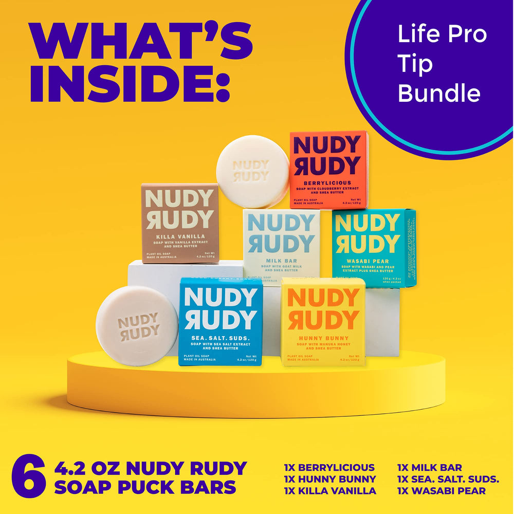 Nudy Rudy Killa Vanilla soap puck blending vanilla scent with Shea butter