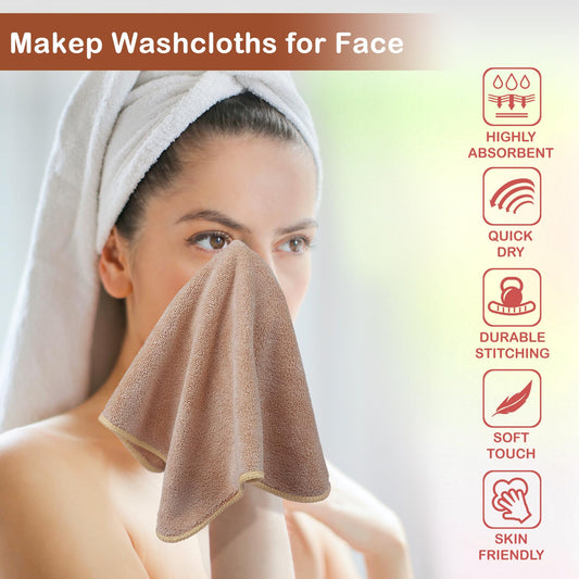 NUGILLA makeup remover cloth laid flat to show 12x12 inch size and generous surface